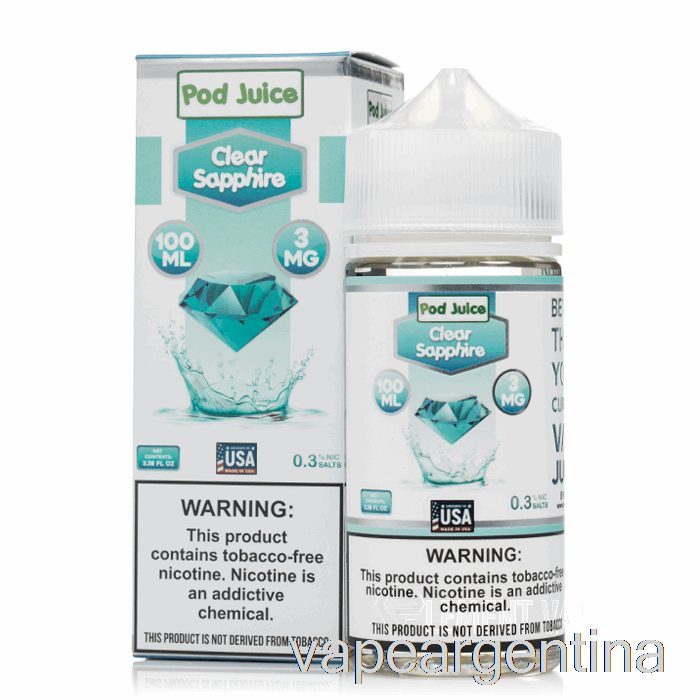 Zafiro Claro - Jugo De Vaina - 100ml 3mg Vape Descartable